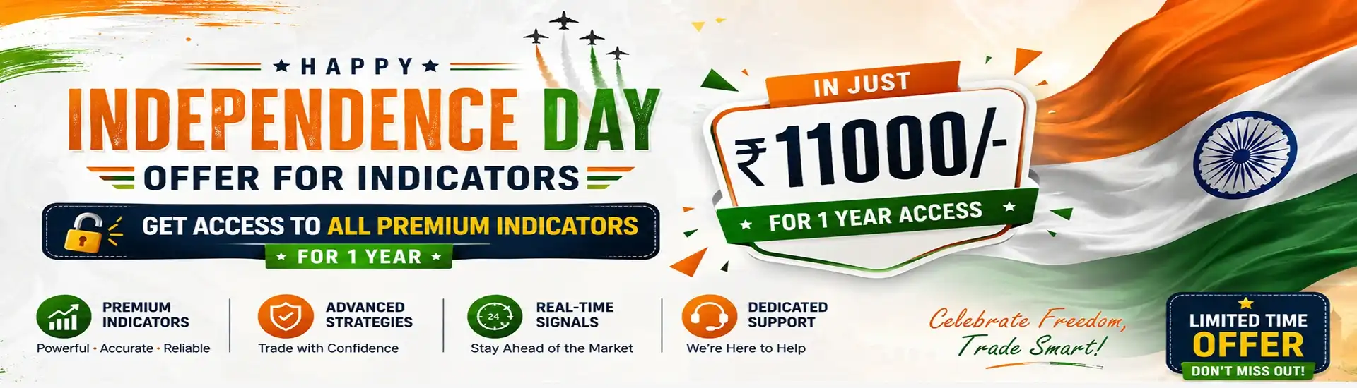 Happy Independence Day Offer for Indicators by ACMT